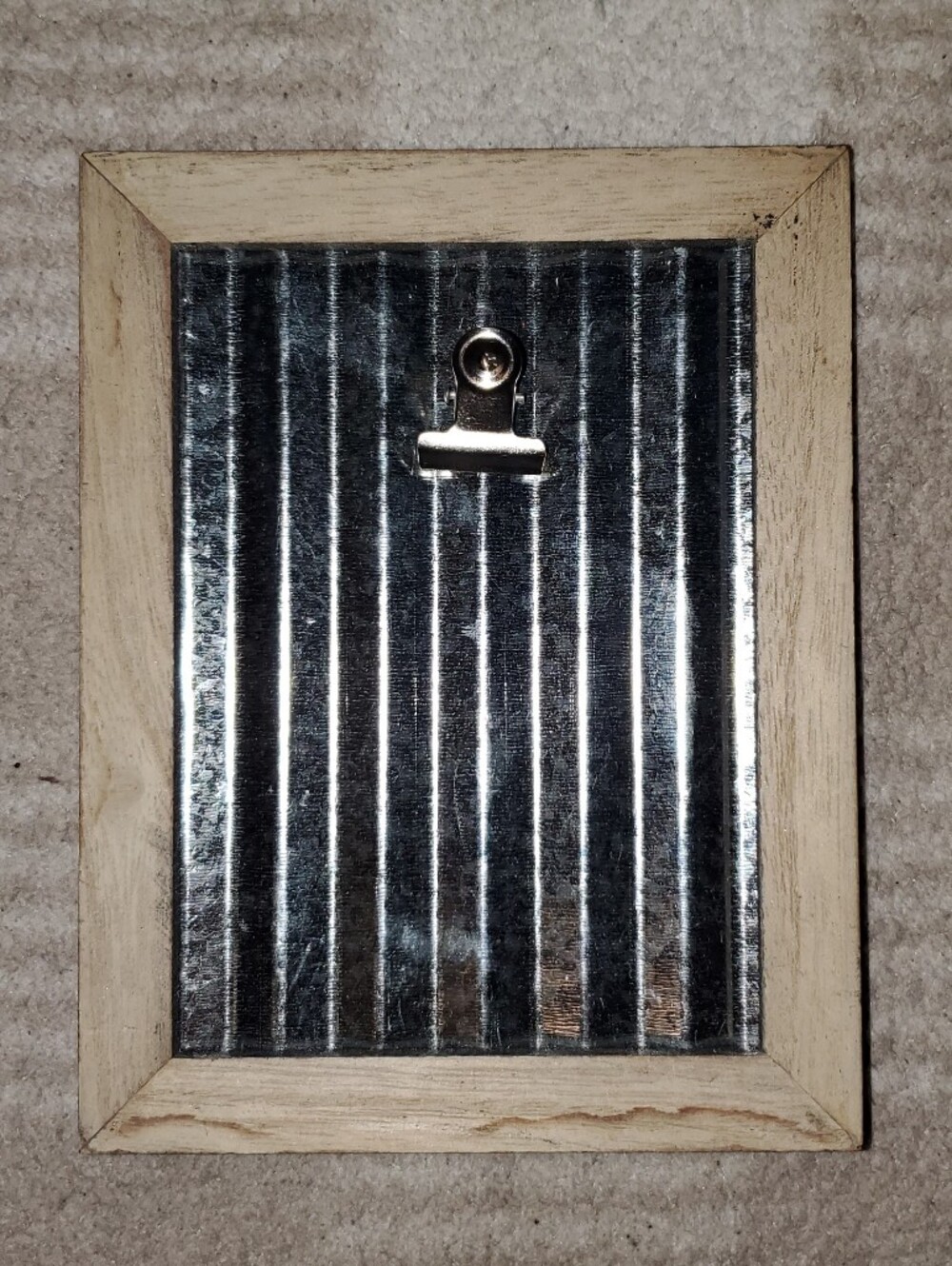 5 for $25 | Farmhouse Style Wooden and Metal Clip Small Picture Frame